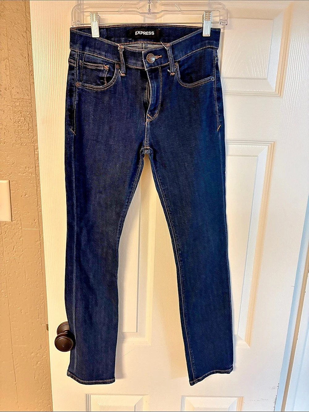 Express Skinny Mid Rise Skinny in Blue Size 2S/2C